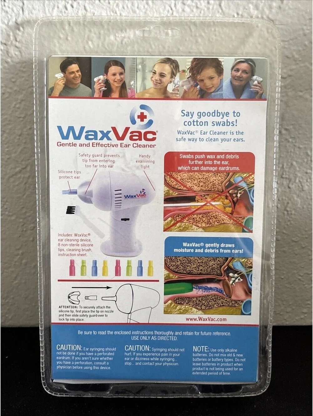 WaxVac Ear Cleaner Battery Operated Wax Remover Vacuum As Seen On TV NEW SEALED